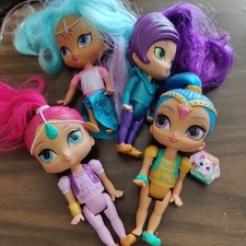 Lote de cuatro muñecas Shimmer And Shine Princesa Samira Zeta Shimmer And Shine
