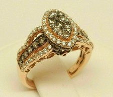 2Ct Lab Created Chocolate Diamond Engagement Wedding Ring 14k Rose Gold Plated