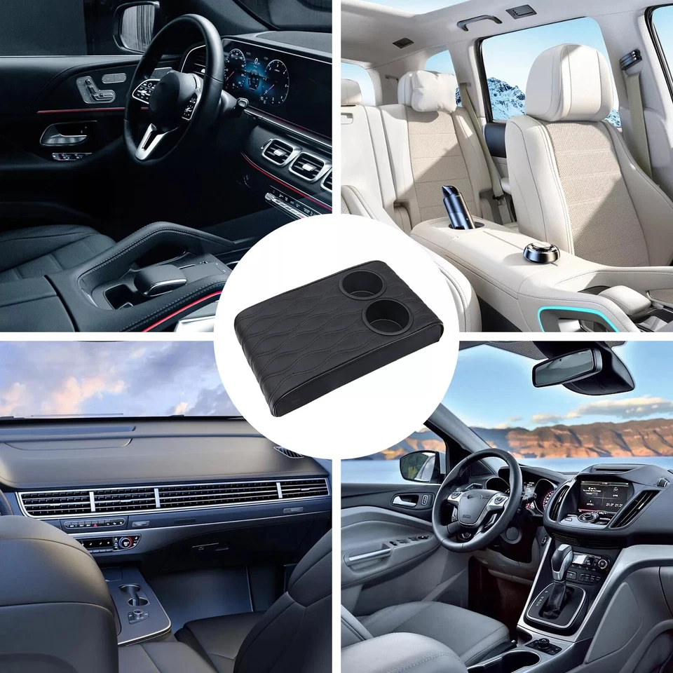 Черный чехол-подлокотник для центральной консоли автомобиля с защитой подушки - Изображение 3 из 4
