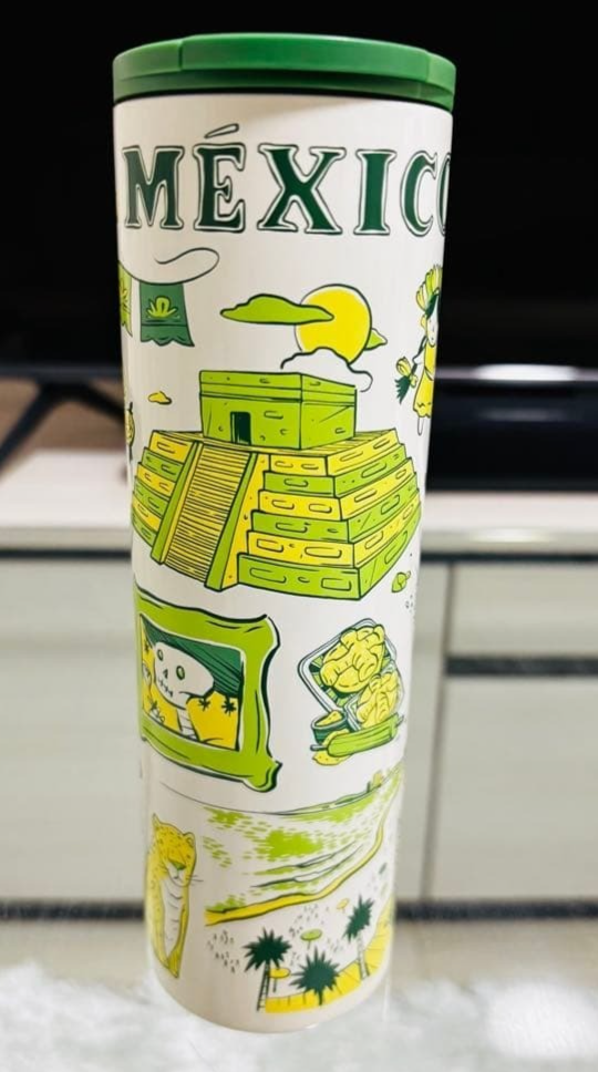 Mexico Green Starbucks Stainless Tumbler Bottle 16oz Been There