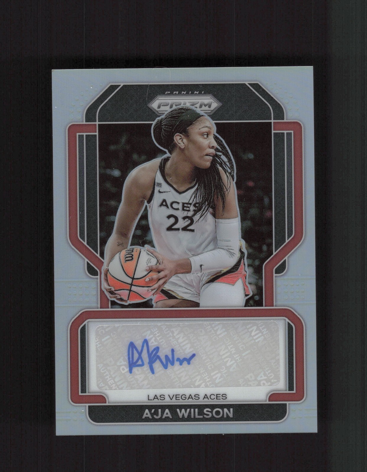 2022 Panini Prizm WNBA #SG-AJW A'ja Wilson Signatures AUTO Silver
