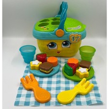 Leapfrog Shapes and Sharing Picnic Basket Complete Working Yellow