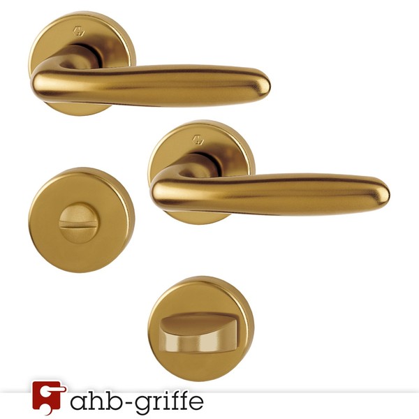 Hoppe TüRgriff Verona Rosette Alu Bronze Wc TüRdrüCker TüRbeschlag TüRklinke-image