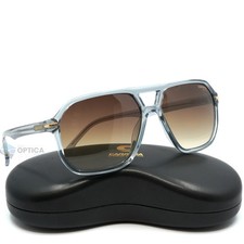 NEW CARRERA 302/S Hexagon Sunglasses Crustal Grey / Brown Gradient Lenses KB7