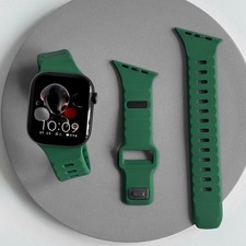 Irregular Cut Single Pin Silicone Band For Apple Watch 11 10 9 876 SE/Ultra 49mm