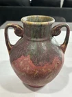 ANTIQUE USA ROSEVILLE CARNELIAN II ART DECO  POTTERY FLOWER VASE No Reserve!