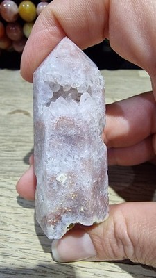 Rosa Amethyst Kristall Druzy Tower Point 65g