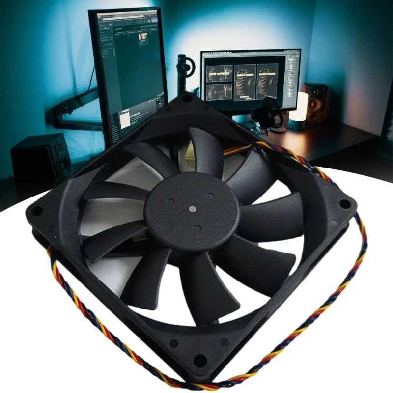 Durability 90mm Computer Fan with PWM Speeds Control for Gaming Computer Case - image 2 of 4