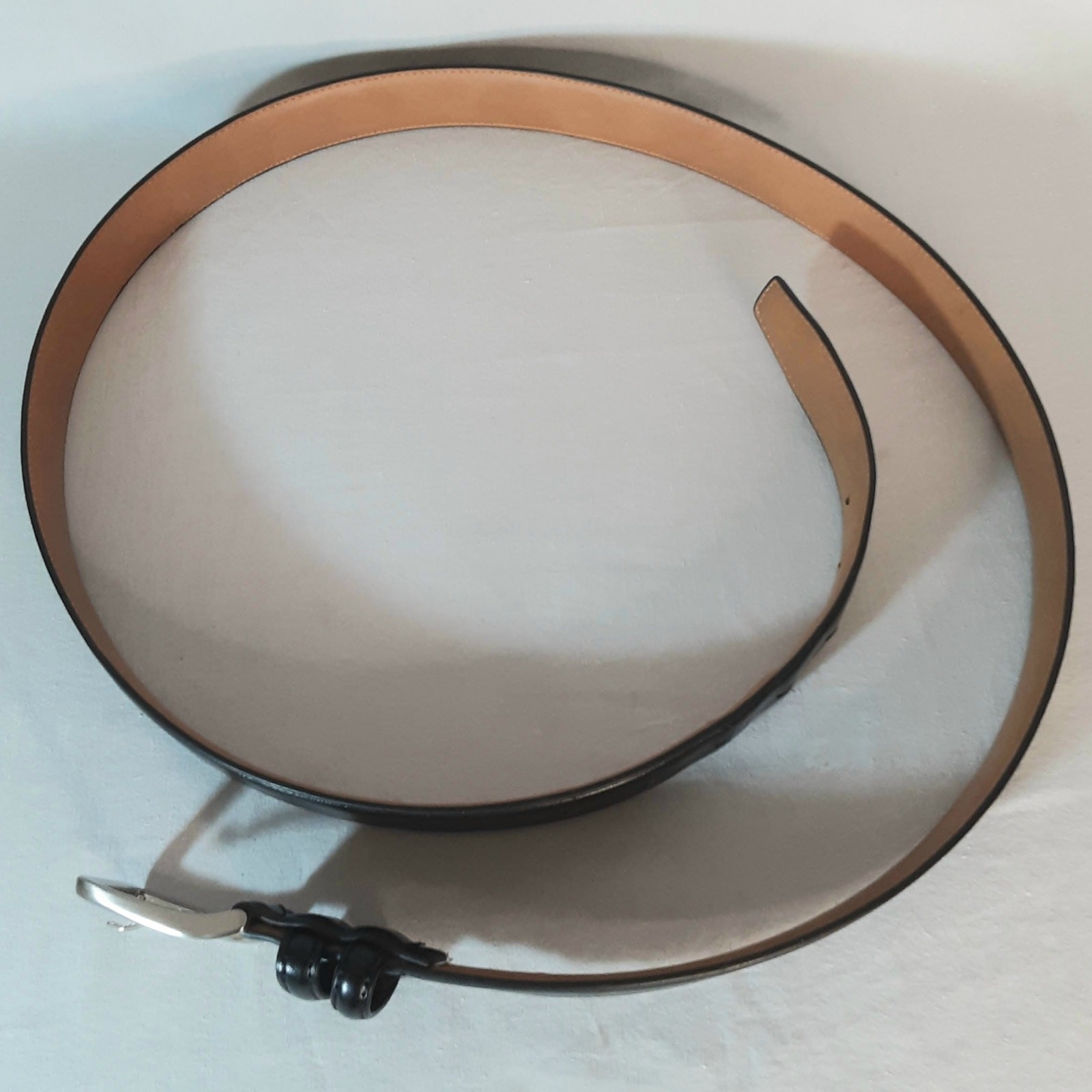 Mens Basic Black Mixed Leather & Synthetic Belt 4… - image 5