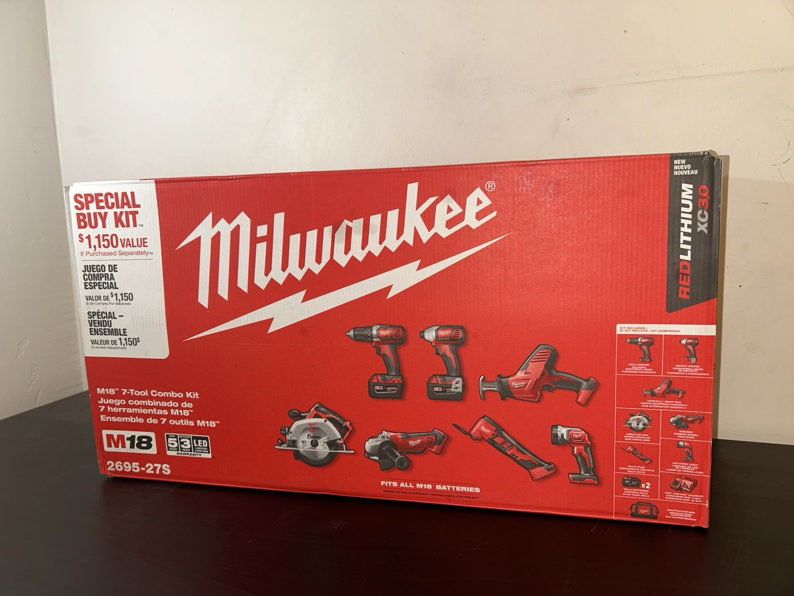 Milwaukee 2695-27S M18 7-Tool Combo Kit