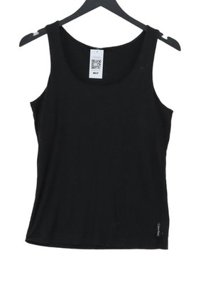Calvin Klein Damen T-Shirt M schwarz Lyocell Modal mit Elasthan Basic