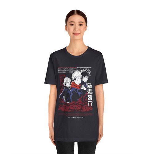 Yuji Itadori Anime T-Shirt-Jujutsu Kaisen Apparel | Iconic Graphic Tee|JUJKAI041 - Foto 14 di 18