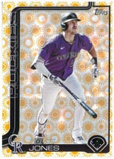 2025 Topps Series 2 Nolan Jones #403 Holiday Sun Foil Parallel Colorado Rockies