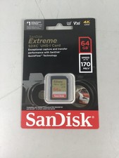 SanDisk Extreme 64 GB Class 10/UHS-I U3 V30 SDXC SDSDXV2-064G-ANCIN