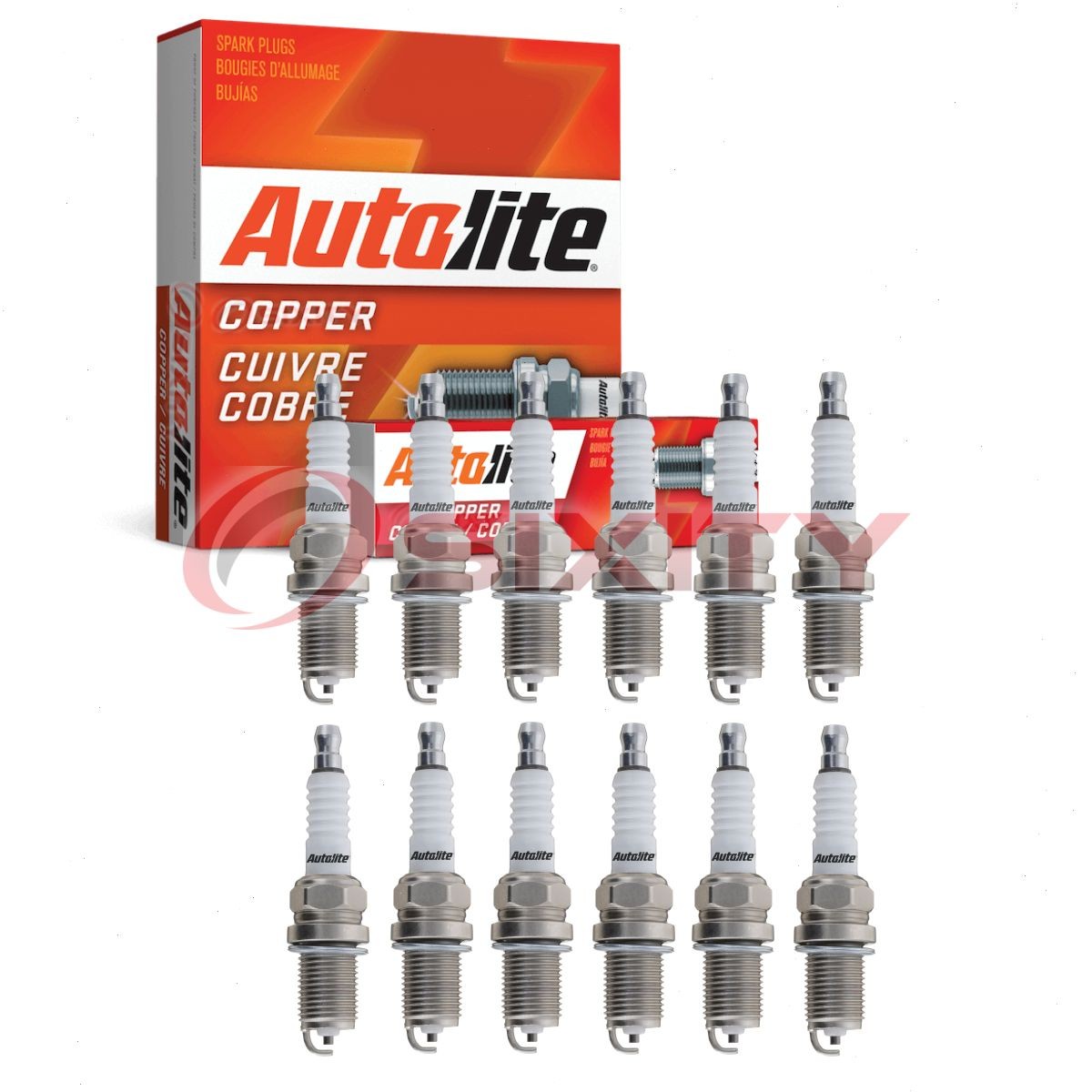 12 pc Autolite Copper Core Spark Plugs for 2004-2012 Rolls-Royce Phantom mt