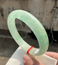 Certified Natural Grade AAA Ice Green Burmese Jade jadeite bracelet bangle 61MM