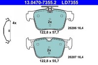 ATE Bremsbelagsatz, Scheibenbremse Hinterachse U.A. FüR Audi, Cupra, Skoda, VW