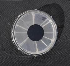 Vintage 14" Remo Roto Tom - Chrome w/ CS Black Dot Batter - NICE!