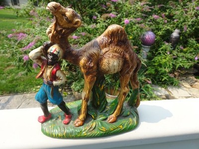 Vtg Italy Nativity Camel & Handler Rider 6.5'' Fontanini ?