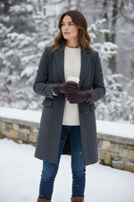 Ladies Super Soft Genuine Leather Fully Fleece Lined Gloves Winter Driving Warm