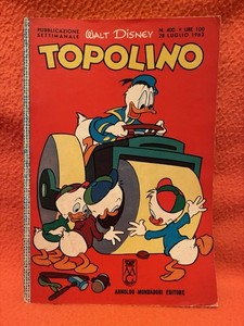 topolino Libretto 400 Anno 1963 BuonoOttimo Bollino Gadget Fig Leggi Descrizione