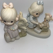 Precious Moments Collectors Club Lot of 2 w/ Boxes 1993 1994 Enesco