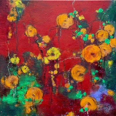 Abstract Flora  oil paintings original