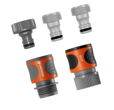 GARDENA (18270-81) 5-Piece Quick Connect Hose Fittings: Garden Hose Quick Con...