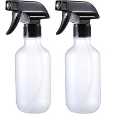 Spray Bottles 2 Pack 10 oz Refillable Plastic Squirt Bottle 10 oz, 2 Frosted