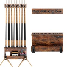 Large Pool Stick Holder Wall Mount, Pool Cue Set Holder for 8 Cues Sticks Sto...