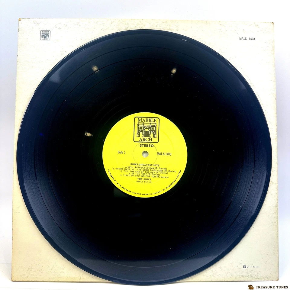 The Kinks – Kinks Greatest Hits Vinyl (LP, Compilation) MALS 1403 - Image 4 of 4