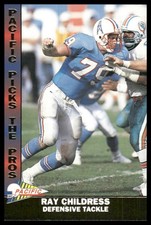 Ray Childress Gold Foil 1993 Pacific #15 Pacific Picks the Pros Houston Oilers