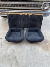 Black 82-92 Camaro Firebird Rear Seat Set Back Upright Bottoms Gm