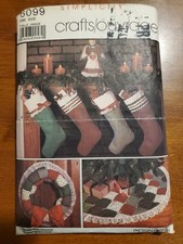 Simplicity 6099 Stockings Wreath Christmas Tree Skirt Angel sewing pattern CC 