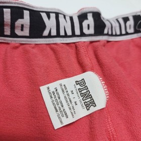 Victoria's Secret PINK Pants Womens Fleece Sweatpants Elastic Waist Logo Medium 