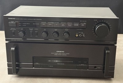 Onkyo M-5140 Power Amplifier + P-3150V Preamp - Vintage Japan Hi-Fi Tested Works