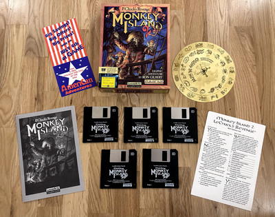 Monkey Island 2: Le Chuck's Revenge PC Big Box 3,5'' Disk 1991 LucasArts KOMPLETT