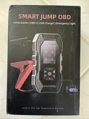 Jump Starter with OBD2 Scanner 5000A Peak, 12V Portable Car Battery Jumper St...