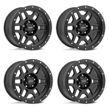 Set 4 Pro Comp PA41 Phaser 17x9 6x5.5 Satin Black Wheels 17" -6mm Lifted Rims