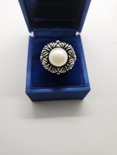 Honora Vintage Sterling Pearl Ring Sz 11