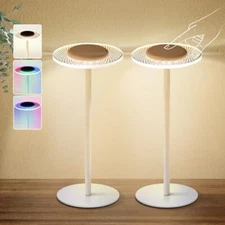 Cordless Table Lamps Set of 2,Rechargeable Battery Operated,RGB White - 2 Pack