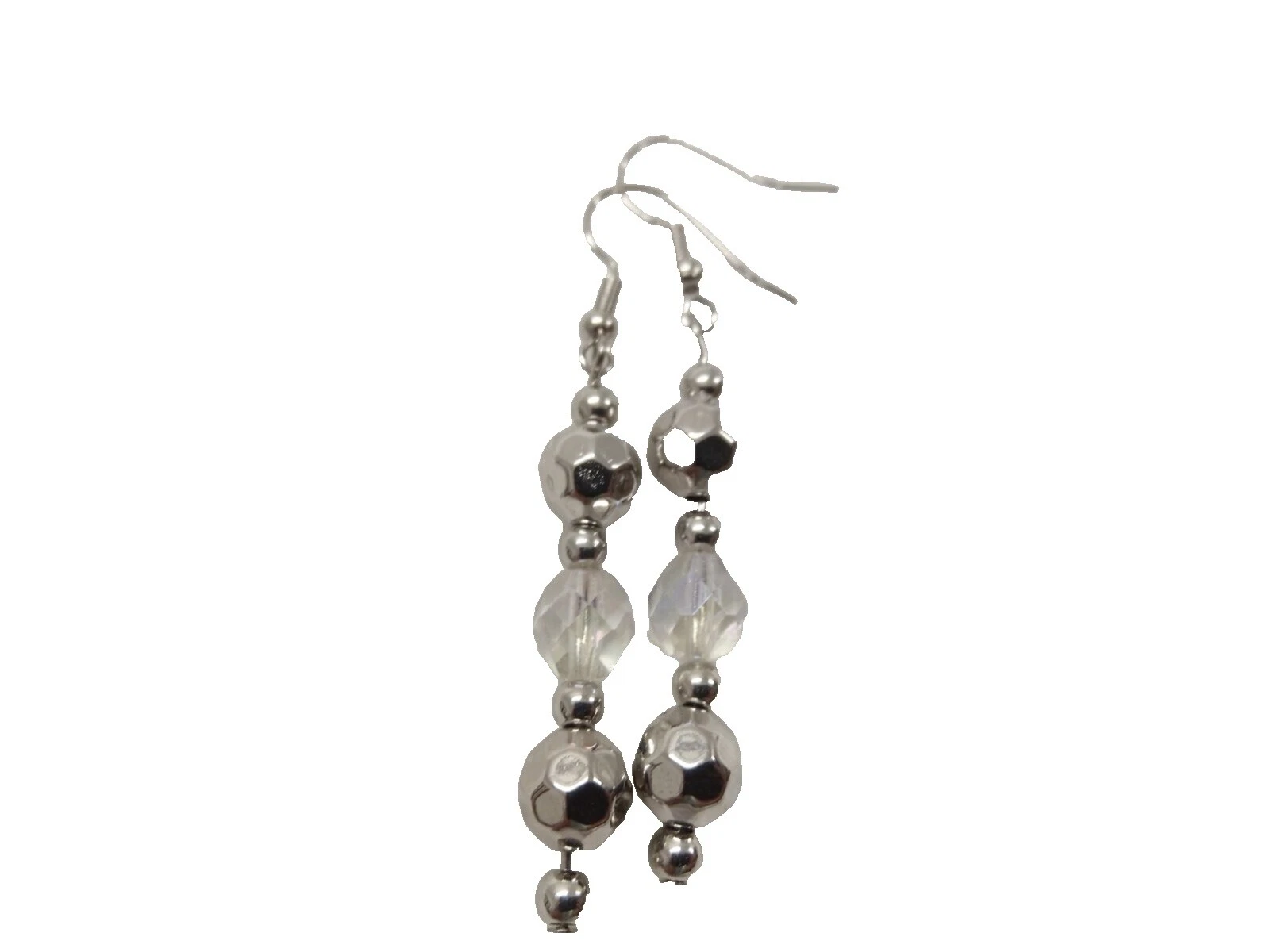 Glass Silver Plated Handcrafted Earrings