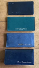 4 Assorted Checkbook Covers with Transaction Registers
