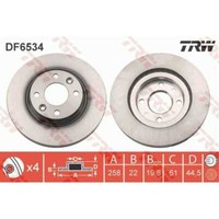 Trw 2X Bremsscheibe Vorne 258 BelüFtet FüR Dacia Sandero Ii Logan Mcv