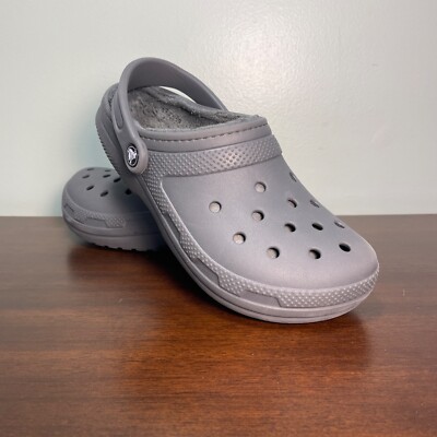 Crocs Classic Lined Dual Comfort Clog Slate Grey / Smoke Size M-6 W-8