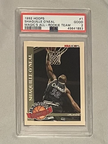1992-93 NBA Hoops Shaquille O’Neal RC Magic’s All Rookie Team PSA POP 1