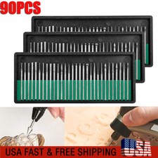 90 Pcs Diamond Burr Bits Drill Set Rotary Multi Tool Accessories Kit For Dremel