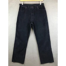 Vintage 70s JcPenney Plain Pockets Blue Corduroy pant size 36x32