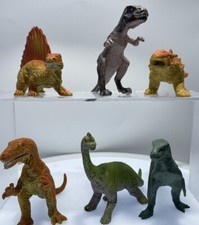 Vintage DAKIN  UKRD Dinosaur Toy Lot 6 T-Rex, Brachiosaurus 4  -8  