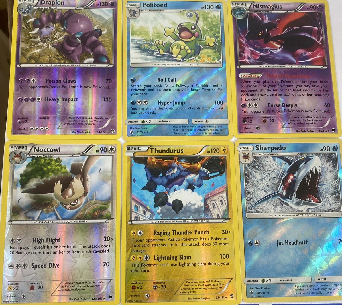 10 Reverse Holo Rare Pokmon cards!